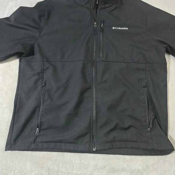 Columbia Soft Shell Fleece Lined Black Jacket Sz XXL 2XL - Picture 3 of 8